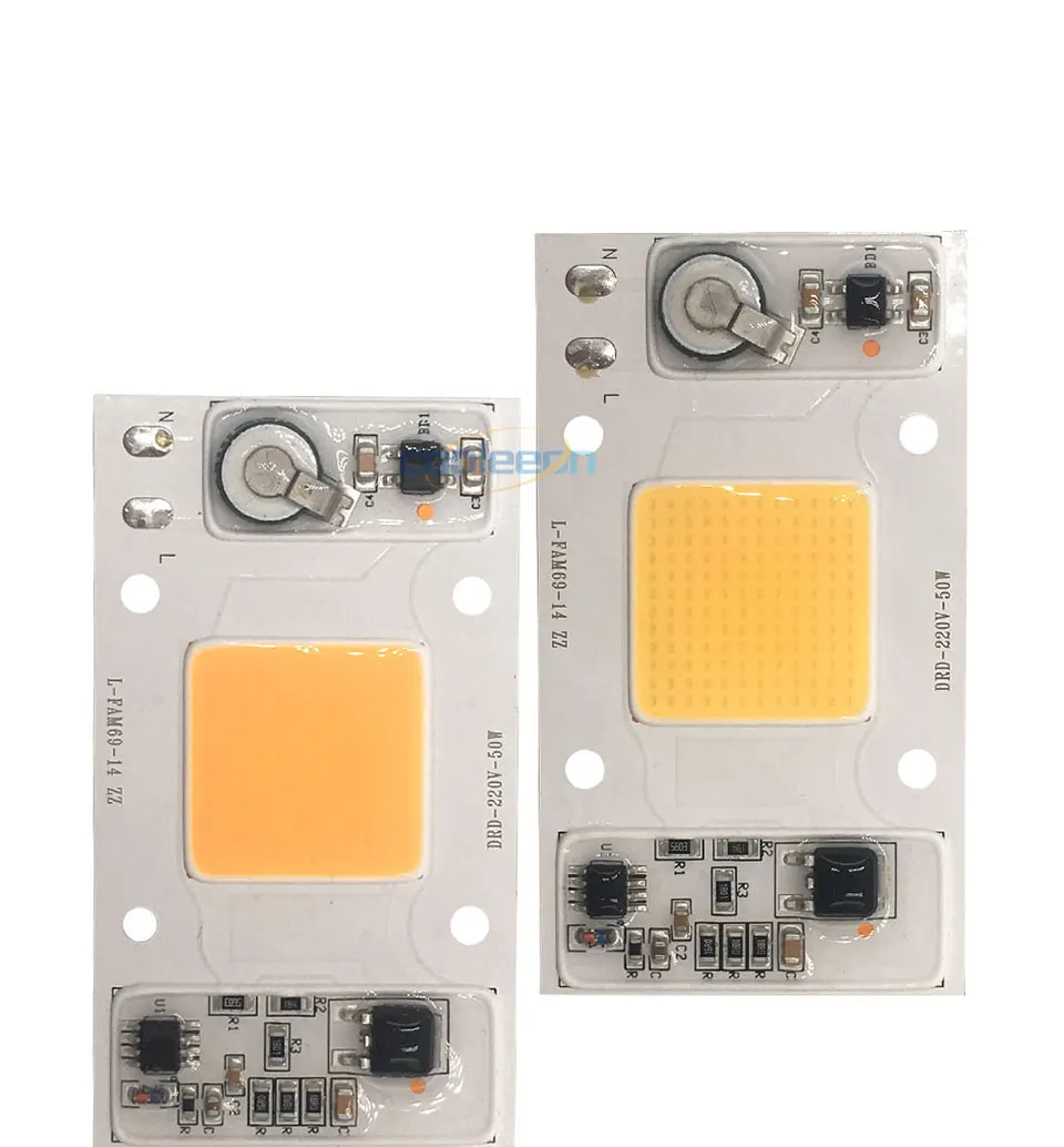 Полный спектр COB светодиодный светильник 50 Вт 95% RA 220 В AC COB Чип Smart IC для растений Frow свет Прожектор источник освещения Теплый Холодный белый