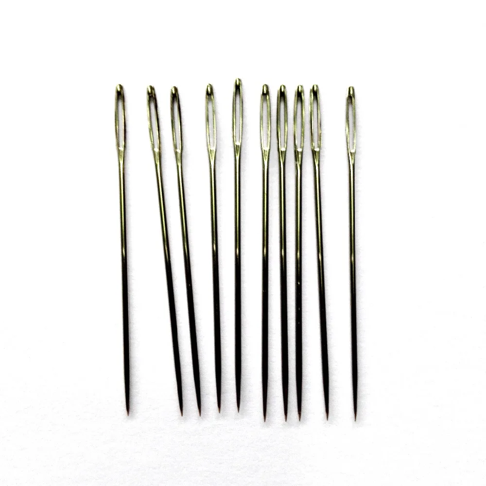 

10 pcs/lot 5.5cm big eye sharp Needles for Ribbon embroidery big hole bodkin Craft art hand sewing Tool DIY needlework handmade