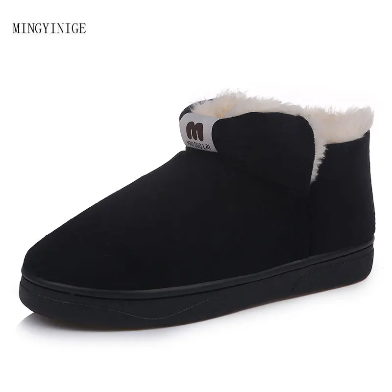 

Winter Newest Women Boots Ladies Snow Boots Solid Color Classical with Bowtie Slip-on Women Casual Shoes