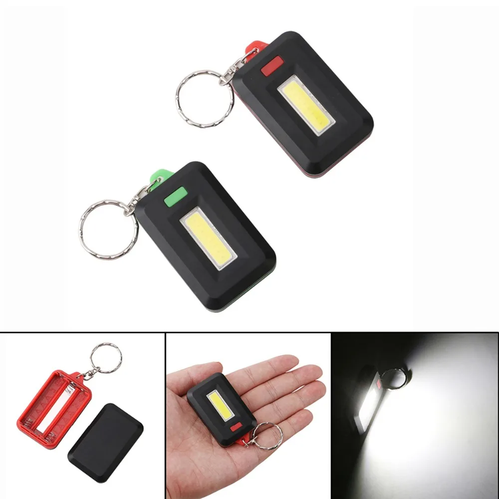 

ZK20 COB LED Flashlight Light Mini Lamp Key Chain Ring Keychain Lamp Torch Keyring Green/Red Key Finder Find Lost Keys