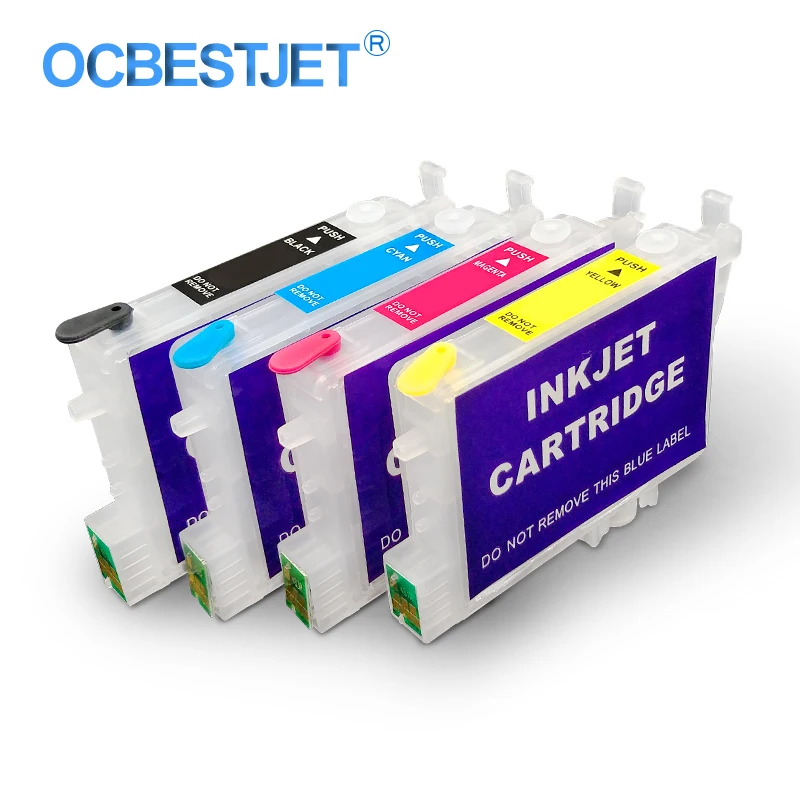 Cartucho de tinta recargable para impresora Epson Stylus, 4 colores, T0611  T0614, D68, D88, DX3800, DX3850, DX4200, DX4250, DX4800, DX4850|Cartuchos  de tinta| - AliExpress