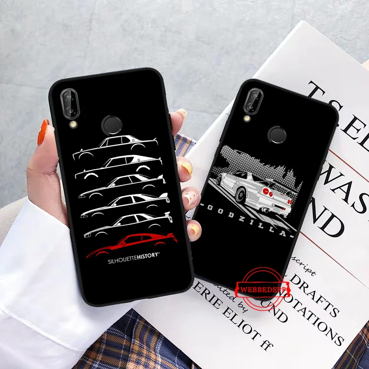 Силиконовый чехол для NISSAN GTR Huawei P8 Lite 2015 2017 P9 2016 Mimi P10 P20 Pro P Smart 2019 P30|Бамперы| |