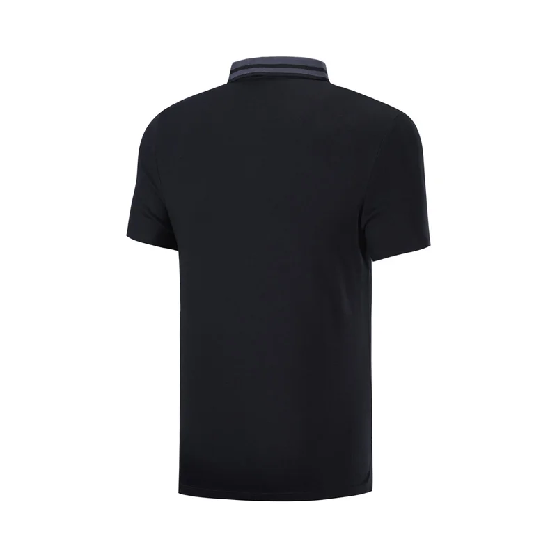 Li-Ning, мужские футболки поло серии Wade, хлопок, приталенная, повседневная, мягкая, удобная, Спортивная футболка с подкладкой, APLP031 MTP497