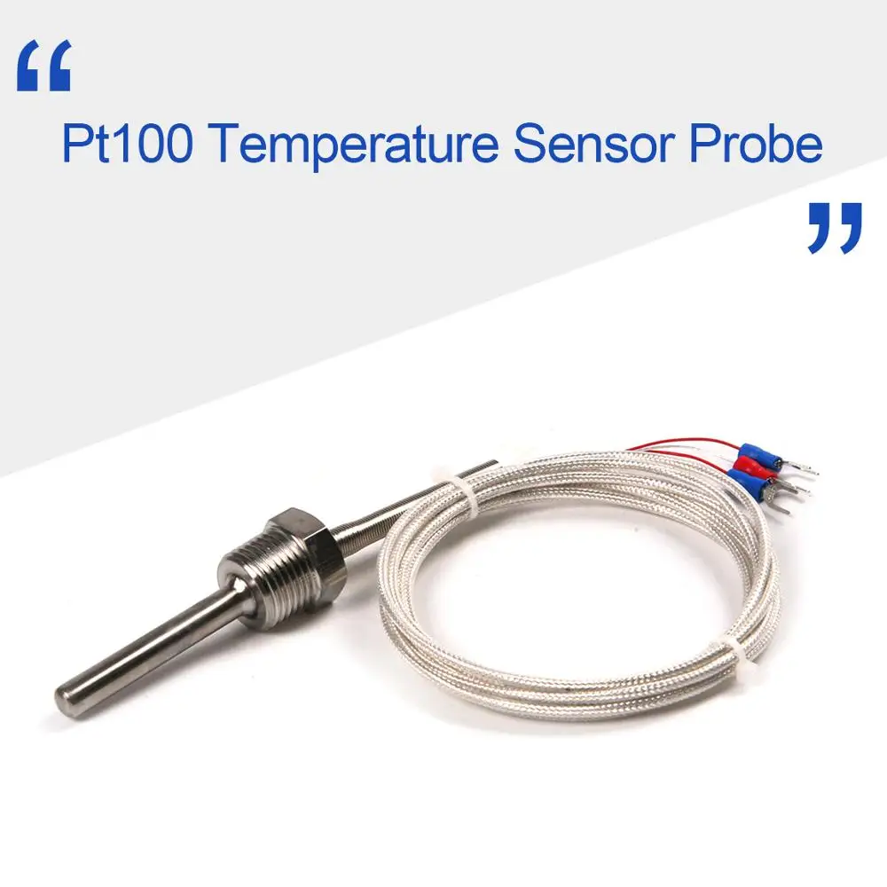 Новый водонепроницаемый RTD Pt100 Ohm датчик зонда L 50 мм PT NPT 1/2 ''резьба с свинцовым