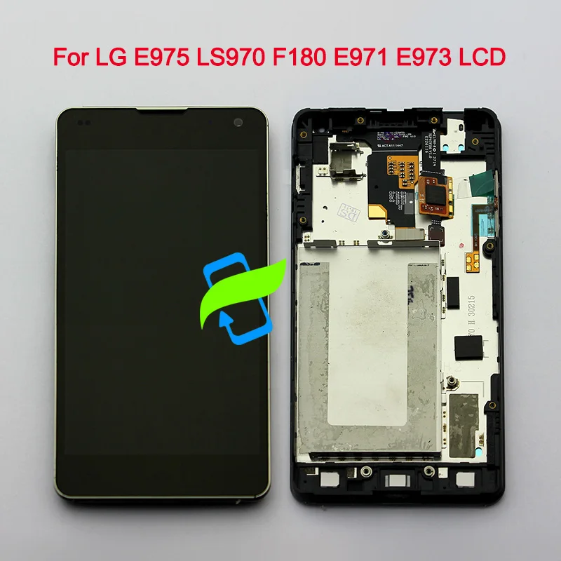 

4.7"Original Display For LG Optimus G E975 LCD Touch Screen Digitizer Assembly with Frame LG E975 LS970 F180 E971 E973 Display