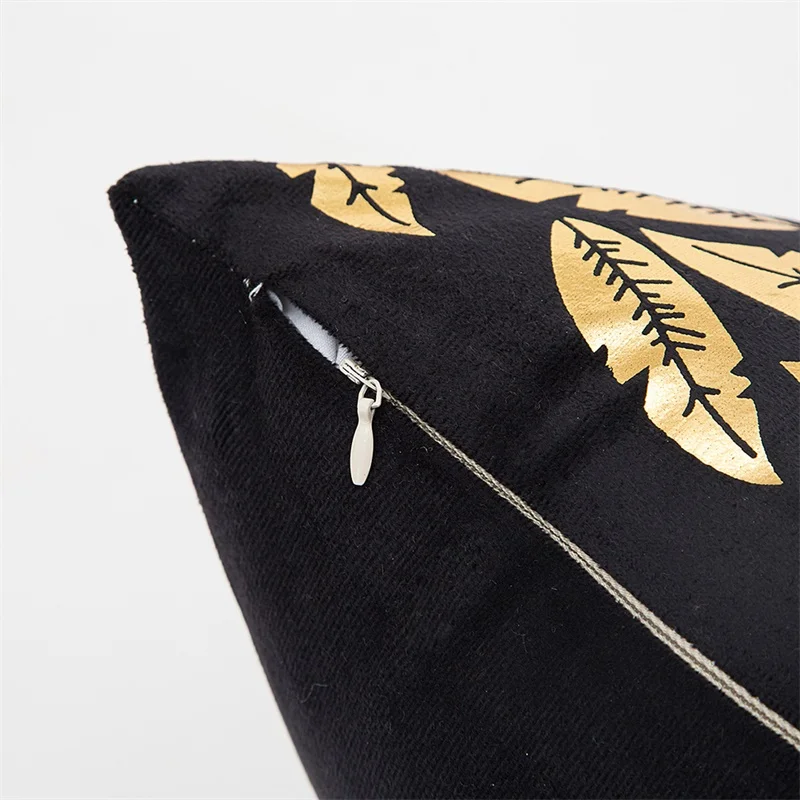 Fuwatacchi чехол для подушки с бронзовым рисунком, золотой геометрический узор, ананас, перо, декоративная наволочка для подушки, домашний диван, автомобильный чехол для подушки