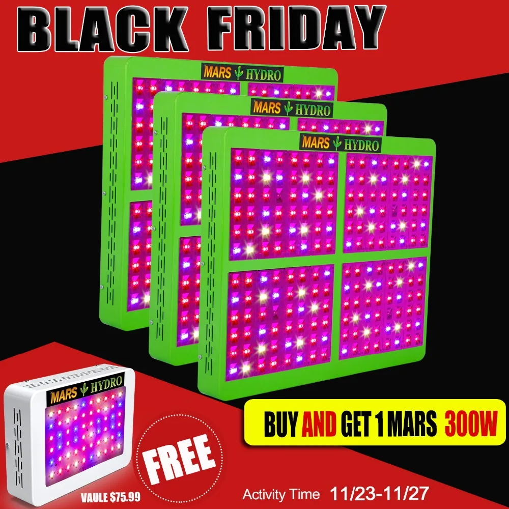 

3PCS MarsHydro Reflector 1000W LED Grow Light Hydroponics Lamp for Indoor Garden/Box
