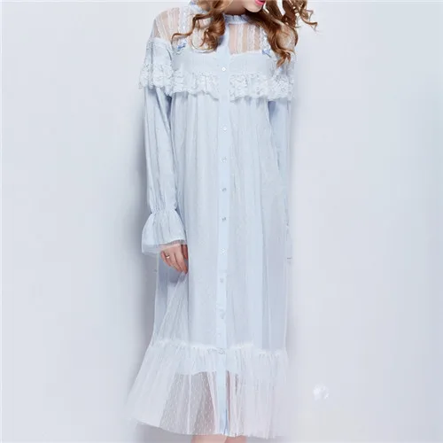 Ночная рубашка женская винтажная белая с сеточкой для дома 2020|vintage nightdresses|long