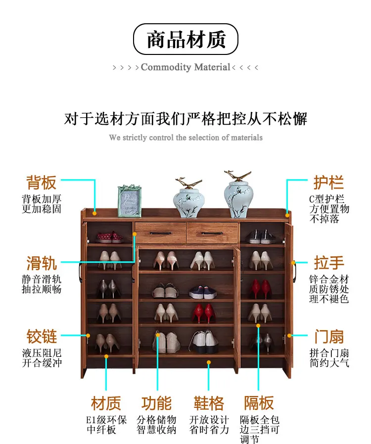 Луи мода дверной проем Обувь Кабинет Простой современный зал экономии большой емкости Многофункциональный гостиная Китайский шкафчик