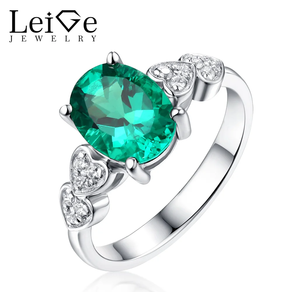 Leige Jewelry Silver 925 Emerald Ring Oval Cut Classic Wedding Promise Rings with Stones for Women Gem Jewelry Anniversary Gift
Leige Jewelry Silver 925 Emerald Ring Oval Cut Classic Wedding Promise Rings with Stones for Women Gem Jewelry Anniversary Gift