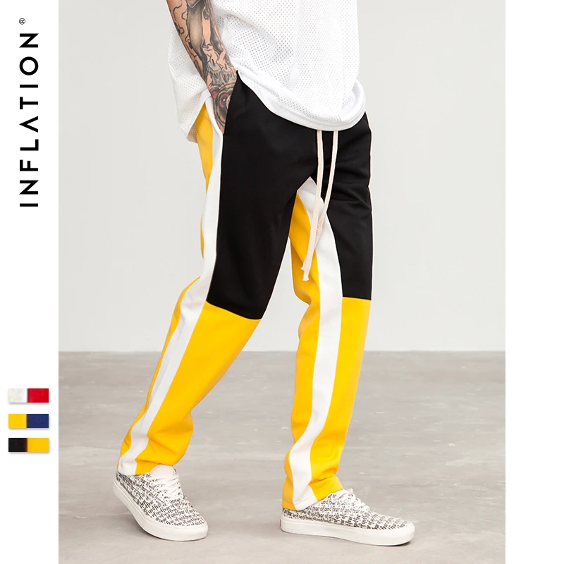 Инфляция новая хлопковая Футболка в стиле хип-хоп Стиль полной длины брюки хип-хоп тренировочные брюки для Для мужчин с эластичной резинкой на талии, Для мужчин s со специями треники 8404S