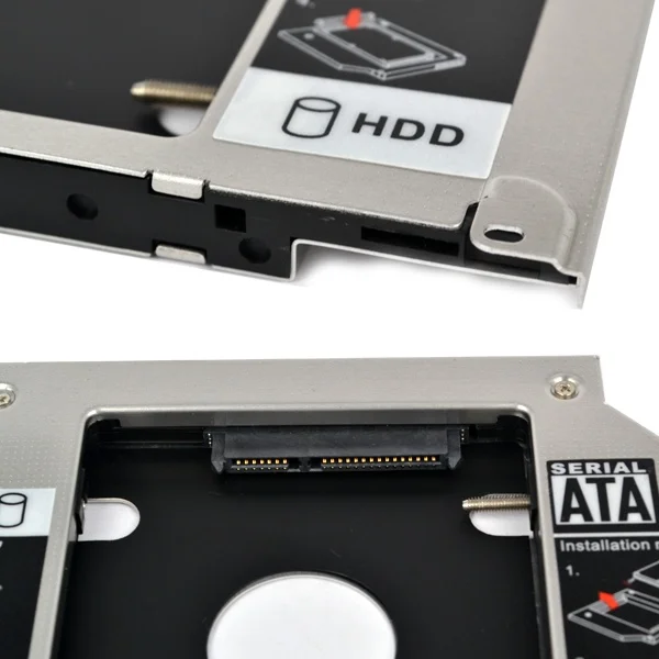 Универсальный Алюминий 2nd HDD Caddy 9,5 мм 2," SATA 2,0 3,0 внешний жесткий диск чехол для Apple MacBook Pro, моноблок супердрайв