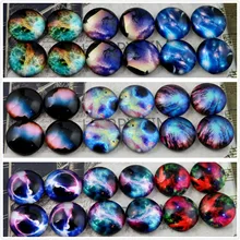 12 шт./лот(один комплект) три стиля 12 мм Мода Туманность ручной работы стеклянные кабошоны узор куполообразные ювелирные изделия аксессуары поставки