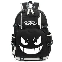 Anime Leucht Druck Rucksack Pokemon Gengar Cosplay Rucksäcke Schultaschen für Teenager Mädchen Jungen Mochila Feminina