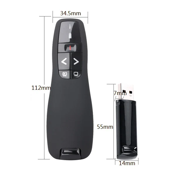 Новый горячий 2 4 Ghz USB беспроводной ведущий красный свет указатель пульт