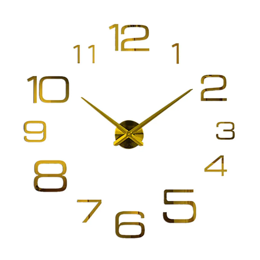 Настенные часы Horloge 3d Diy акриловые зеркальные наклейки украшение для дома