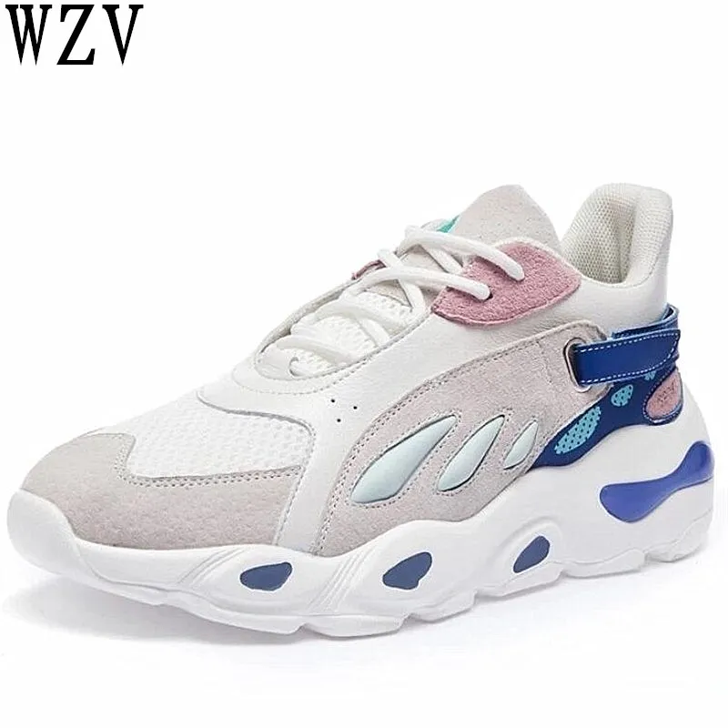 

New Fashion shoes woman 2019 Fall Brand Sneakers breathe Shoes Women Flats Platform Lace-up Casual Shoes Flat female Shoes C418