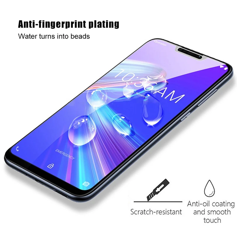 2 шт полный клей покрытие стекло для Asus Zenfone Max M2 ZB633KL закаленное Asus_X01AD защита