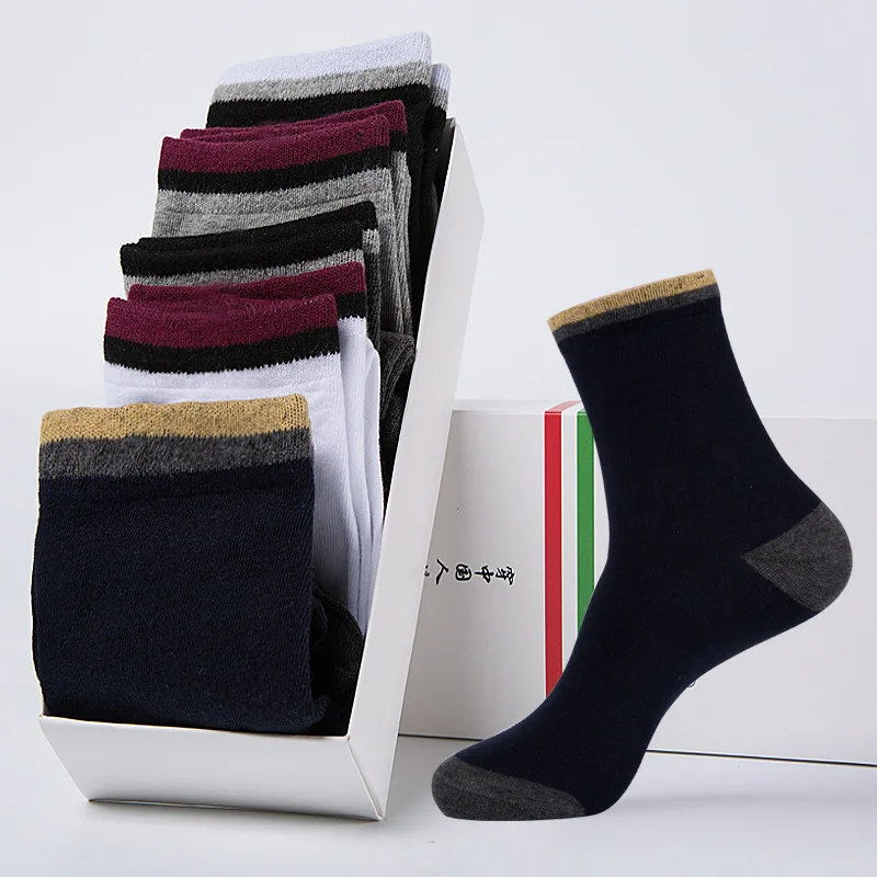 PADEGAO 5PAIRS Male Socks Men 100 Cotton Business Gentleman Socks to