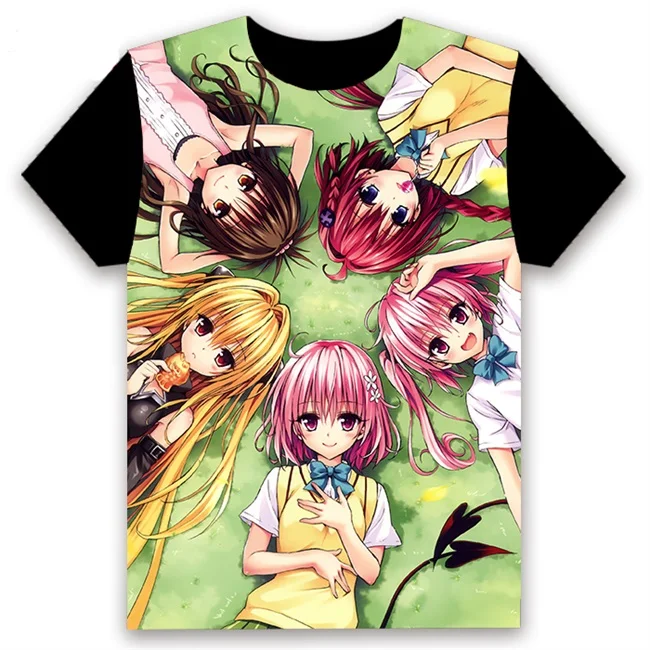 Модная мужская футболка аниме To LOVE Ru Eve Микан Юки тьма Косплей короткий рукав Повседневная Черная футболка топы Летняя забавная рубашка - Цвет: 31