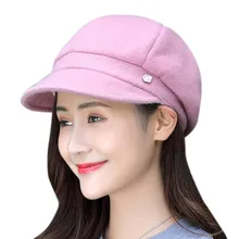 Женская зимняя теплая шерстяная шляпа складная женская шляпа в стиле ретро модные мягкие Выходная шляпа мода Кепка унисекс Harajuku# by