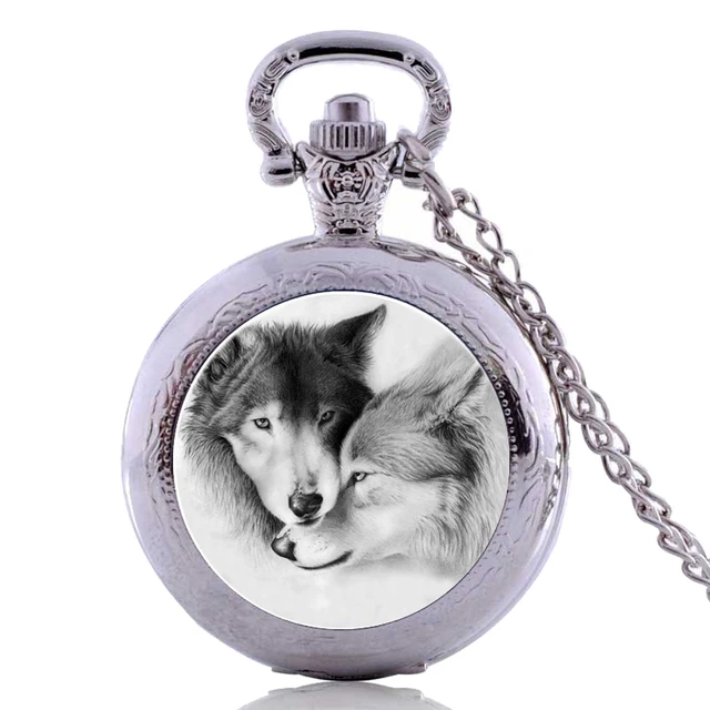 Drop Shipping Antique Punk White Wolf Mens Kids Womens Boys Quartz Pocket Watch Drop Shipping Antique Punk White Wolf Mens Kids Womens Boys Quartz Pocket Watch