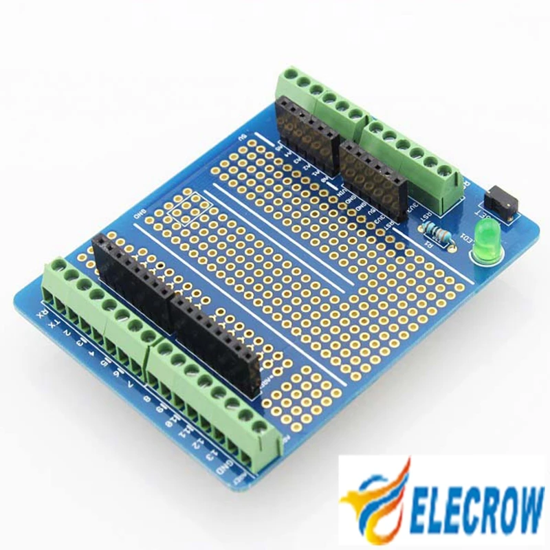 Elecrow csavaros Pajzs számára crowduino uno R3 MEGA R3 Összeegyeztethető improved Változat Alatámaszt DIY készlet Kívánalom proto