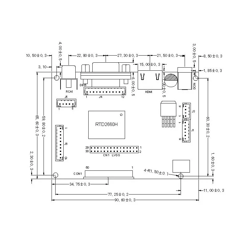 52Pi 10,1 дюймов ips 1280*800 ЖК-Дисплей HDMI монитор TFT ЖК-экран HDMI+ VGA+ 2AV плата драйвера для Raspberry Pi/Windows