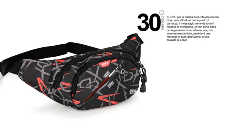 Bolsa de cintura unissex, bolsa esportiva para