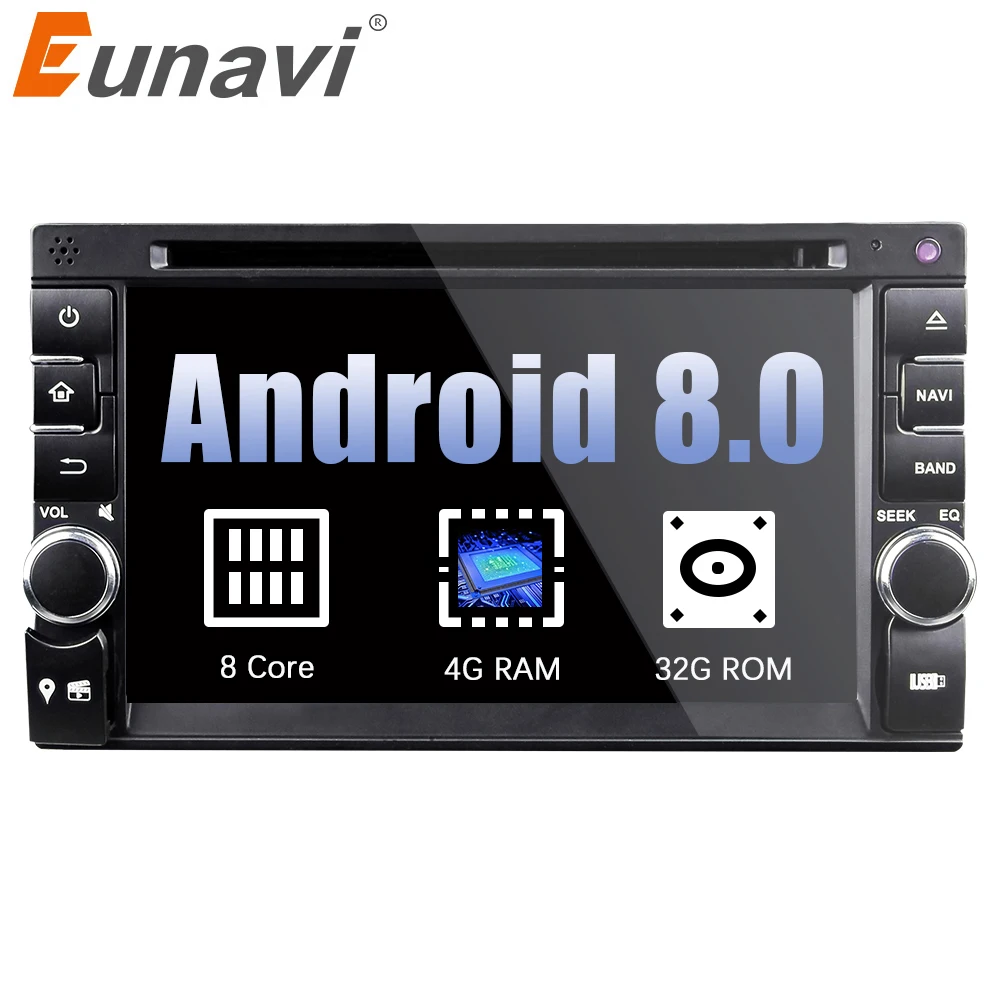 

Eunavi 4G RAM 2 Din Octa 8 core Universal Android 8.0 Car PC GPS Navigation Stereo Radio Audio mp3 Player Bluetooth iPod wifi