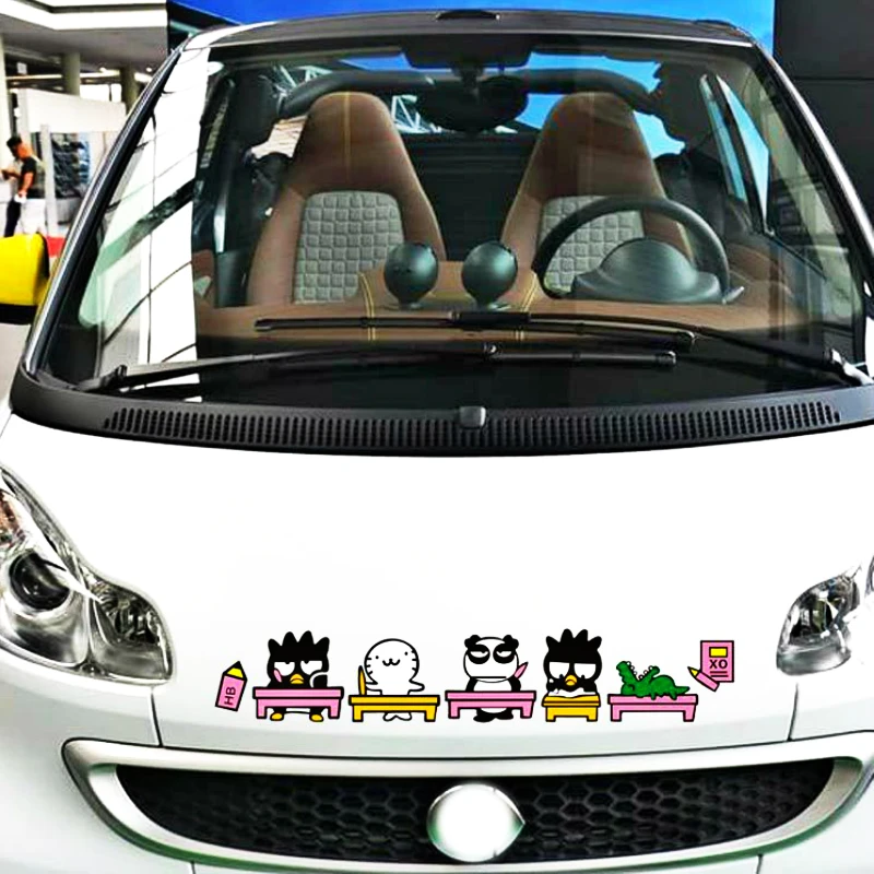 

Aliauto Cartoon Car Sticker Funny Penguin Combination Decal for Skateboard Chevrolet Ford Focus Opel Peugeot Citroen Renault