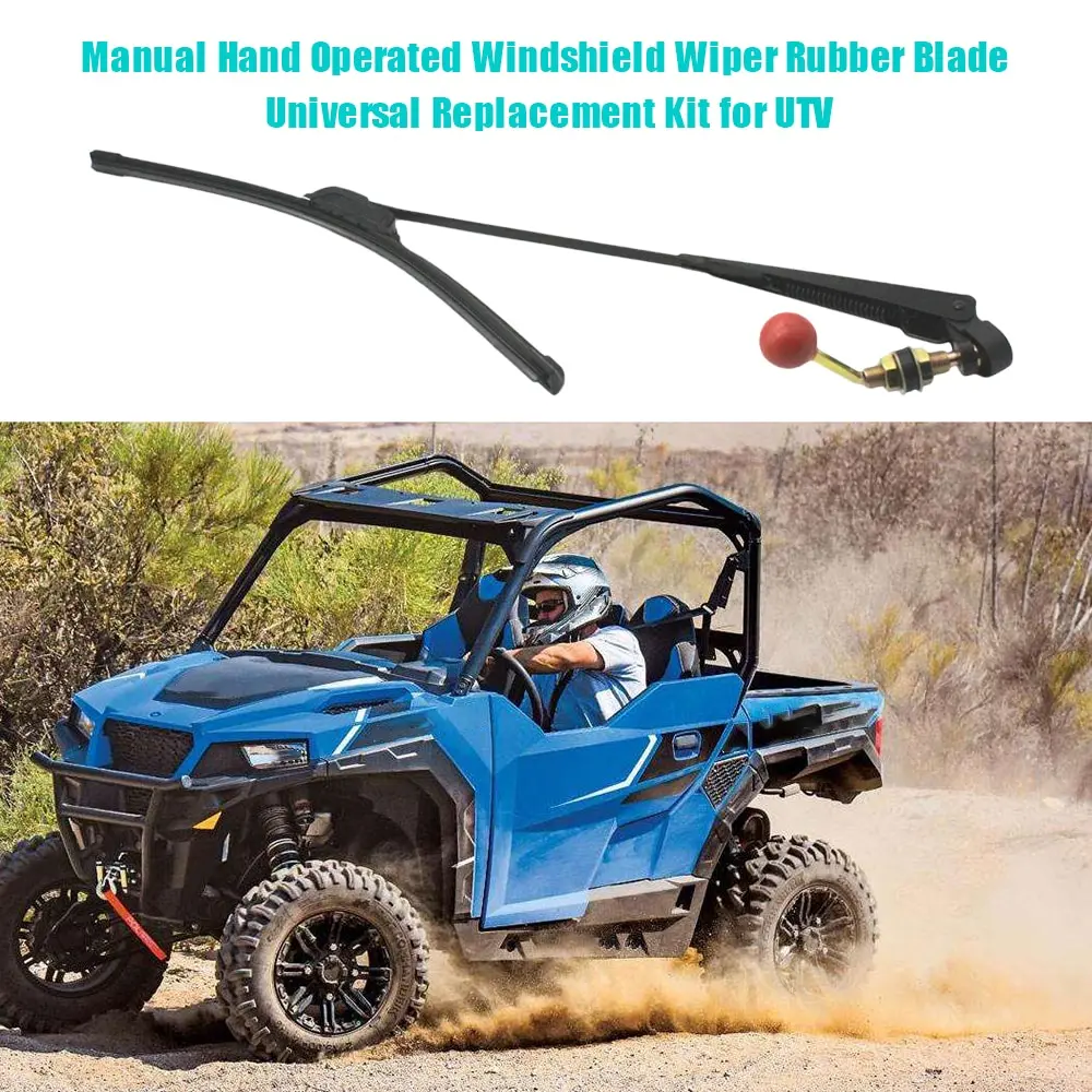 

Manual Hand Operated Windshield Wiper Rubber Blade Universal Replacement Kit for UTV For Tesla Model 3 Bmw Ford Volkswagen