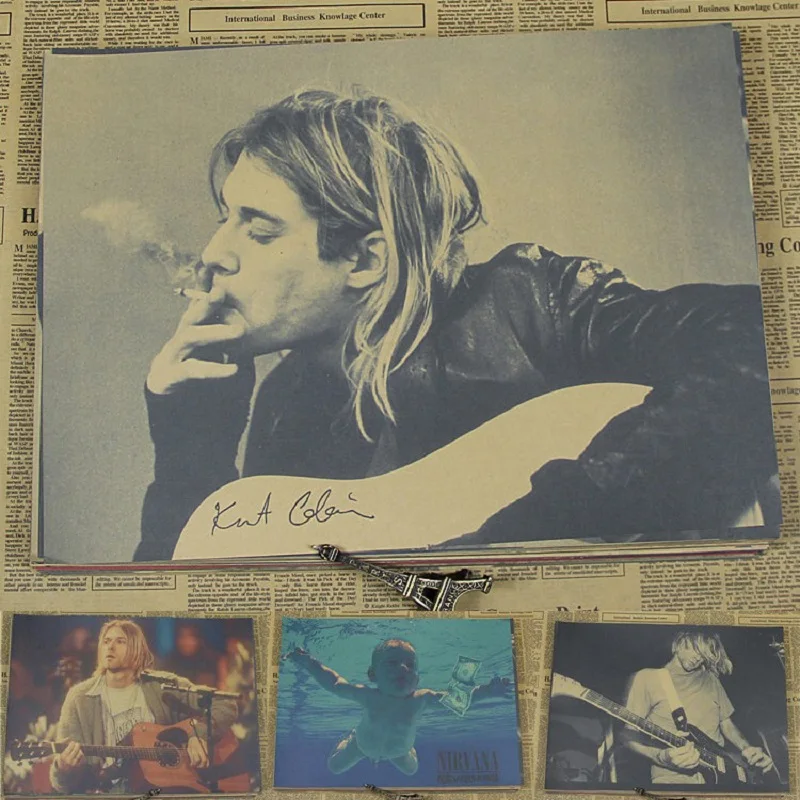 42x30cm Kurt Cobain Nirvana frontman superstar wall
