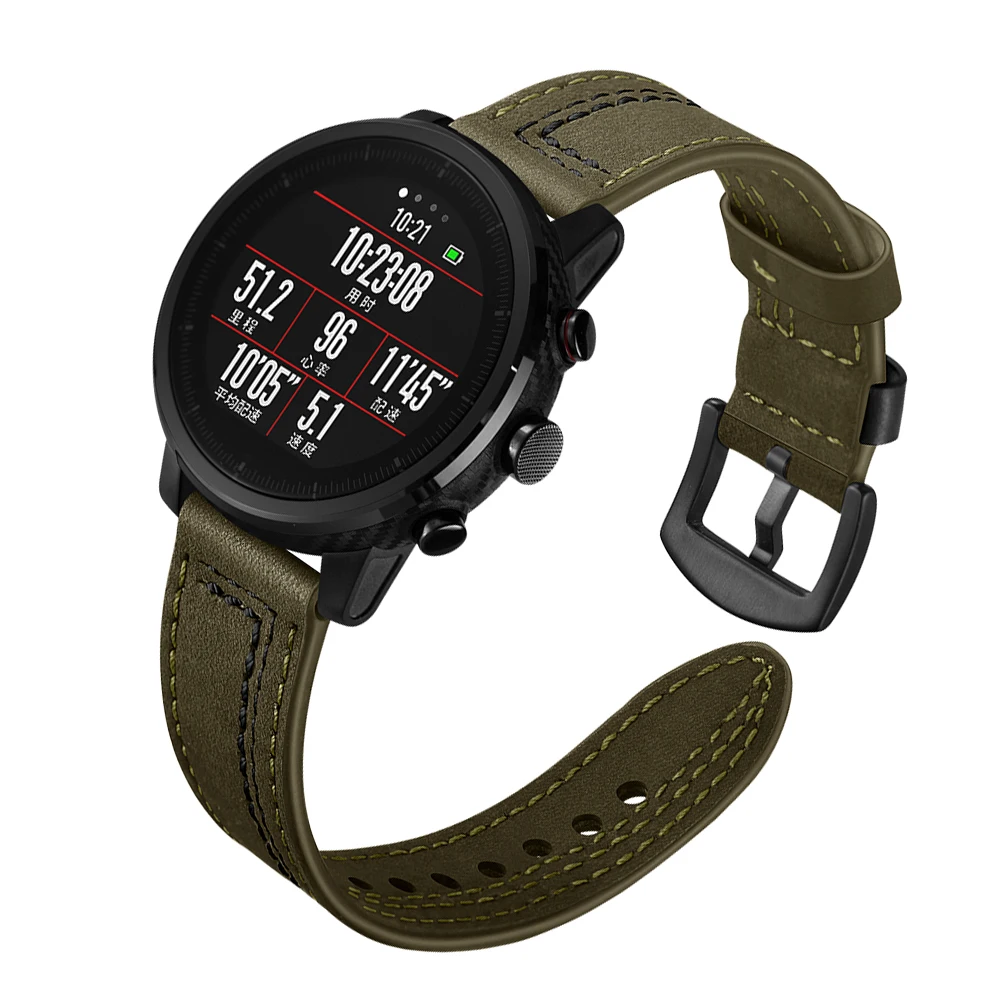 YHNUJM Новый кожаный ремешок для Xiaomi Huami Amazfit Stratos 2 Pace Смарт часы|Смарт-аксессуары| |