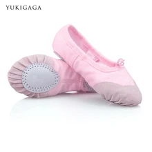 Yukigaga/Новое поступление года; Детские парусиновые балетные туфли для девочек; тапочки для занятий гимнастикой; ; цвет розовый, черный, белый; A20B