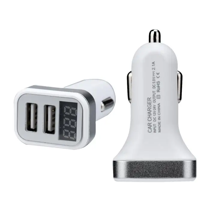 

Cigarette lighter socket car 4 in 1 dual USB car charger adapter voltage DC 5V 3.1A tester for iPhone L0619