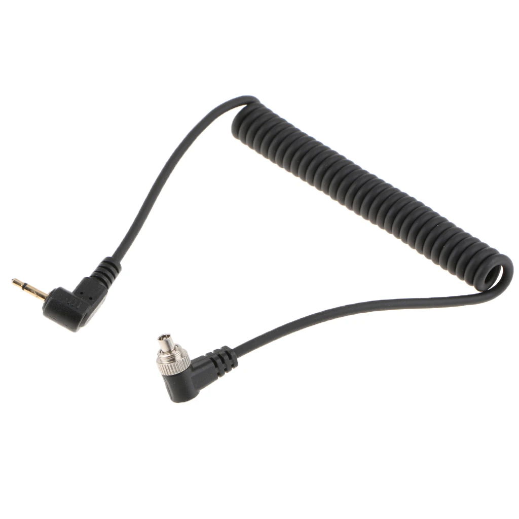 2.5mm to Male Flash PC Sync Cable Cord with Screw Lock for Canon SLR Camera