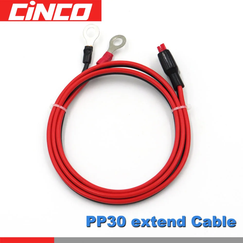 

Extend cable solar cable Connect with M8 terminal ring 1ft 3ft 6ft PowerBank Plug PP30 30A 600V Battery lug bolt tab