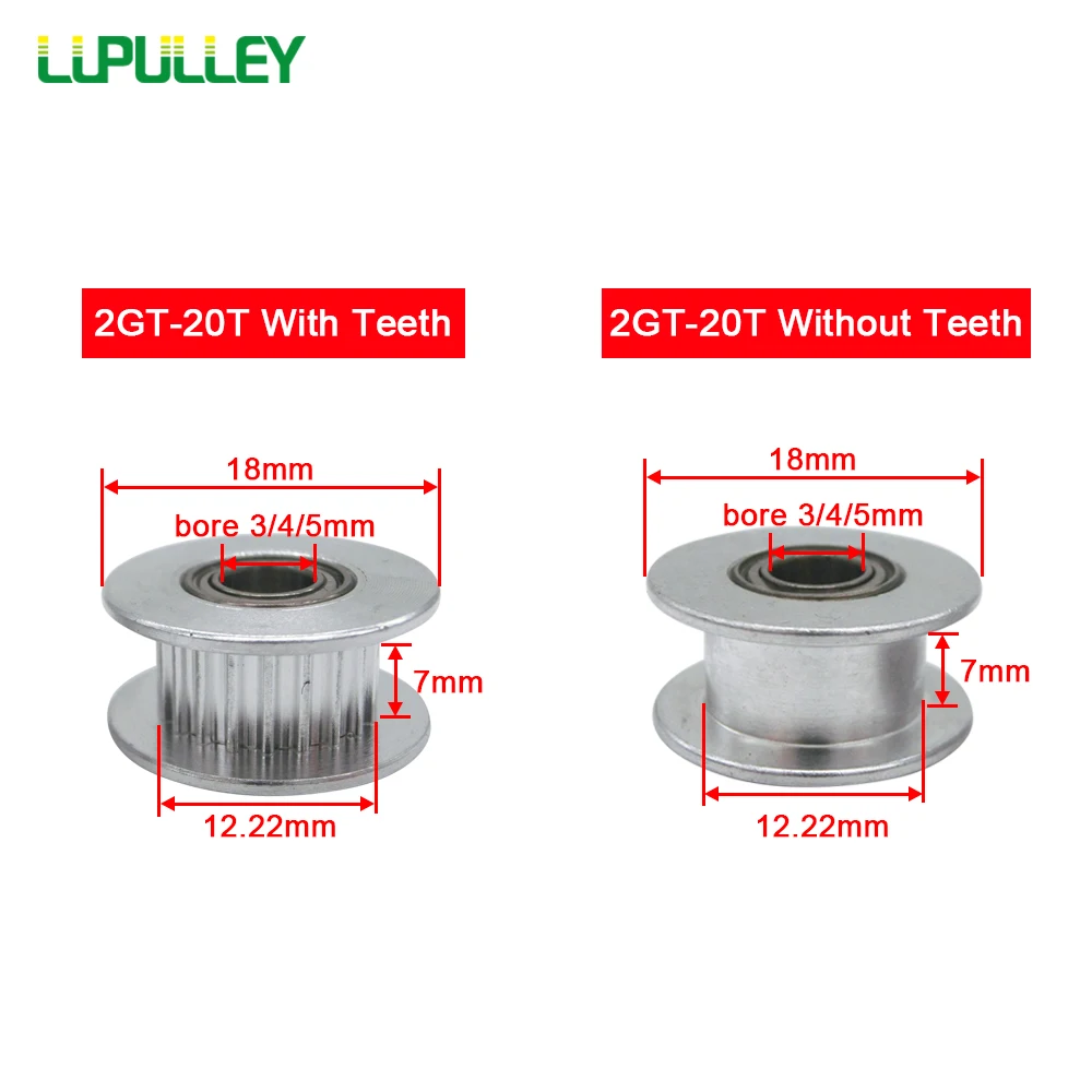 LUPULLEY GT2 зубчатый шкив 16 T/20 T 10 шт. 5 шт. 1 шт. 2GT синхронный ременный шкив 16 зубьев 20 зубьев для ширины ремня 6 мм