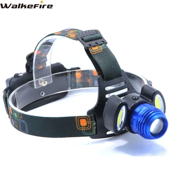 

7000Lm Led lighting Head Lamp T6+2COB LED Headlamp Headlight Camping Hunting Light AC Car charger