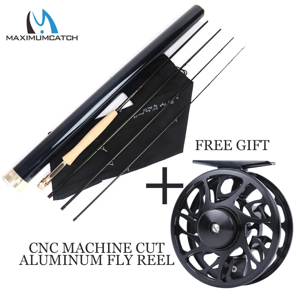Vara de Pesca com Mosca Grafite de Carbono Haste da Mosca com Tubo de Carbono Maximumcatch Skyhigh Toray Im12 6-10ft 2-8wt 3-4 Pcs