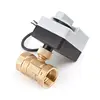 AC220V DN15 DN20 DN25 2 Way 3 Wires Brass Motorized Ball Valve Electric Actuato With Manual Switch Free Ship ► Photo 3/6