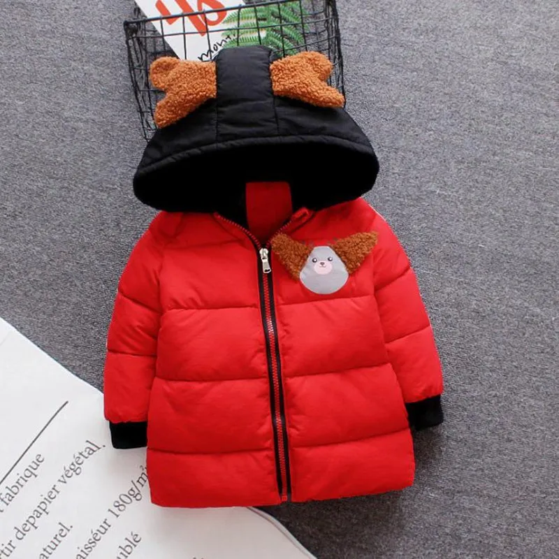Осенне-зимнее пальто для маленьких девочек зимняя куртка детское теплое пальто с капюшоном куртки для маленьких девочек