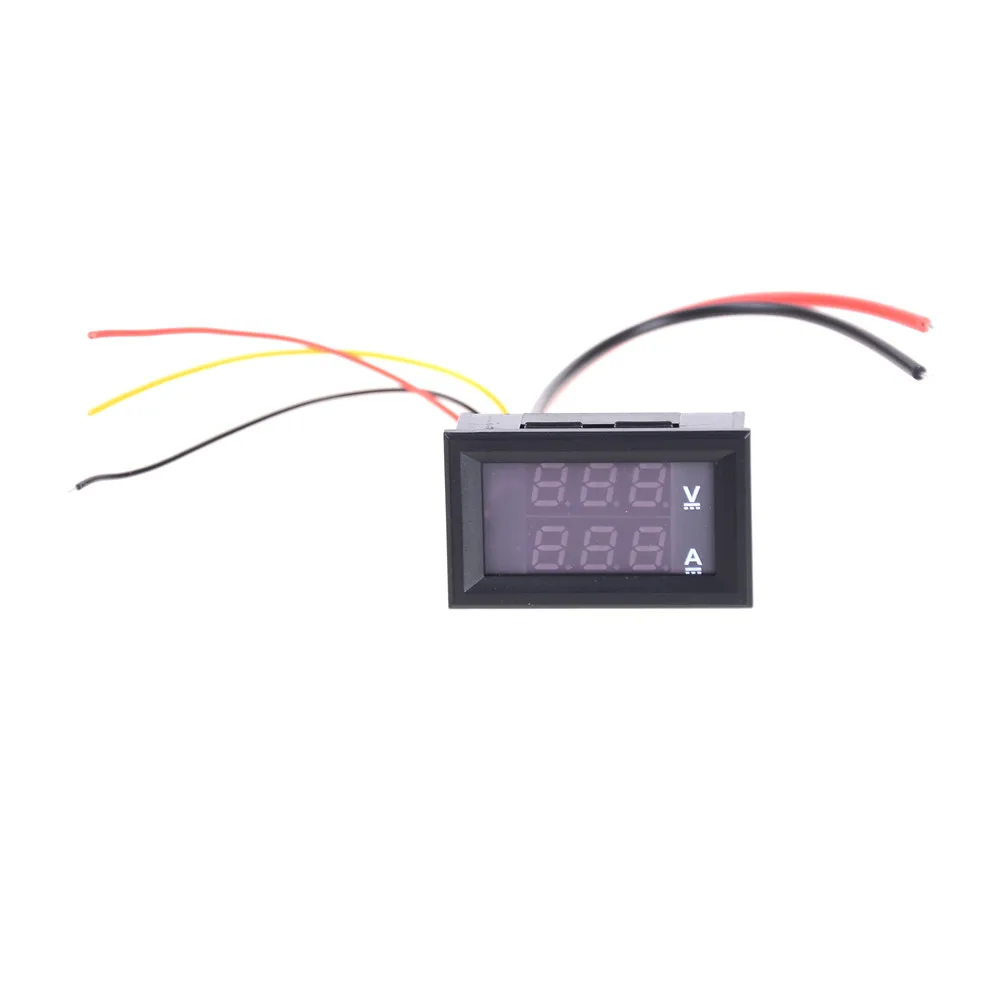 Digital Ammeter Voltmeter Gauge Professional DC 100V 10A Voltmeter Ammeter Red + Red LED Amp Dual LED Display