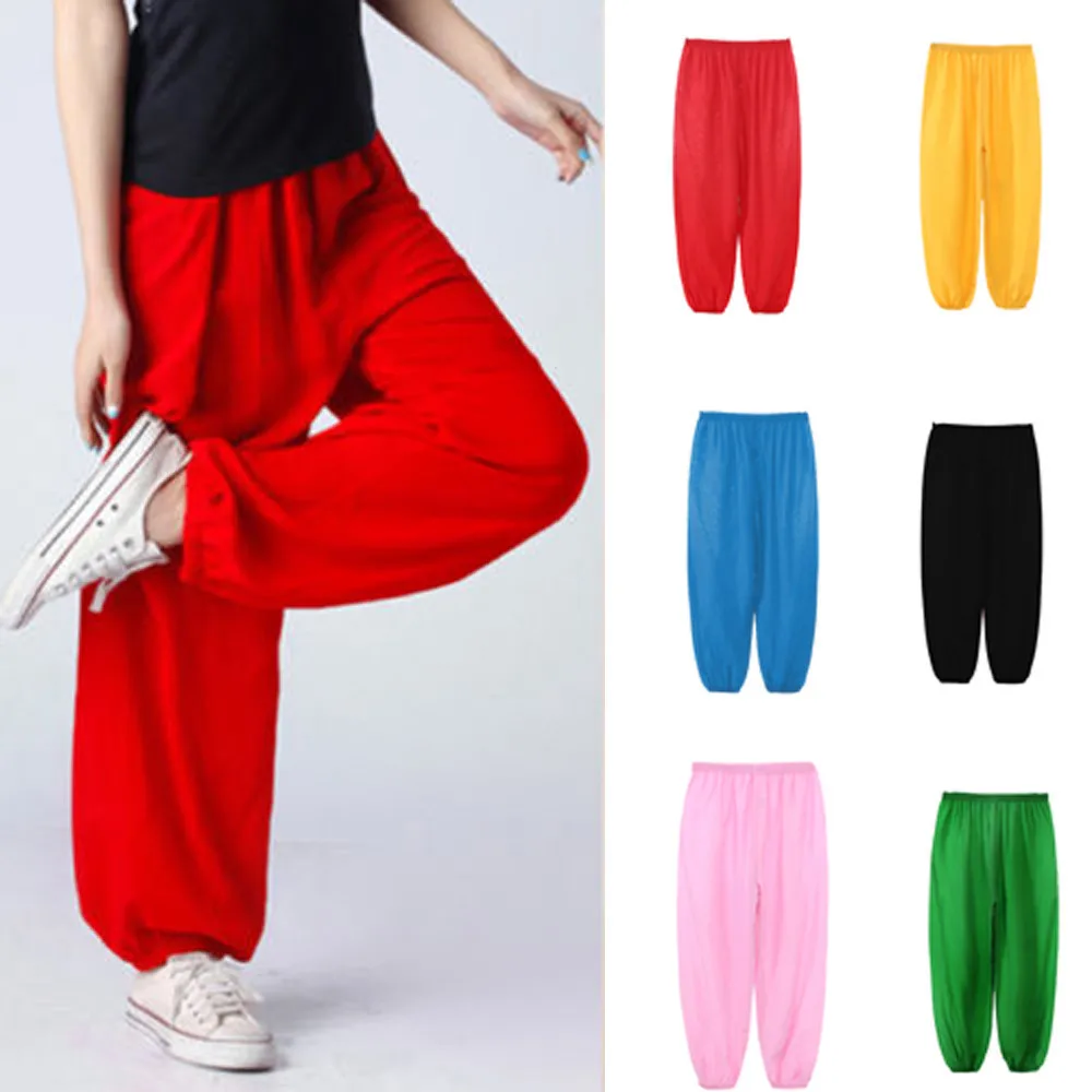 

Children Girls Boys Kids Cotton Baggy Dance Costume Bloomers Solid Trousers Harem Pants For Baby Girl Boy Clothes