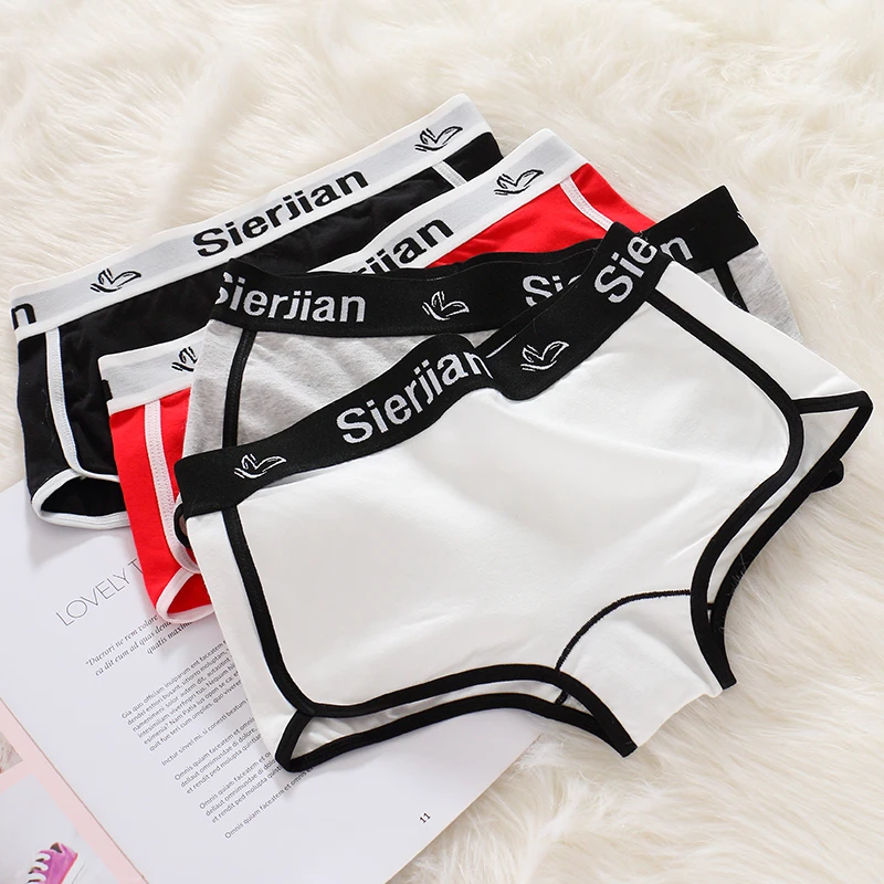 2PCS Fitness boyshorts women underwear cotton female Panties ladies Panty womens boxer briefs motion shorts Letter Fashion