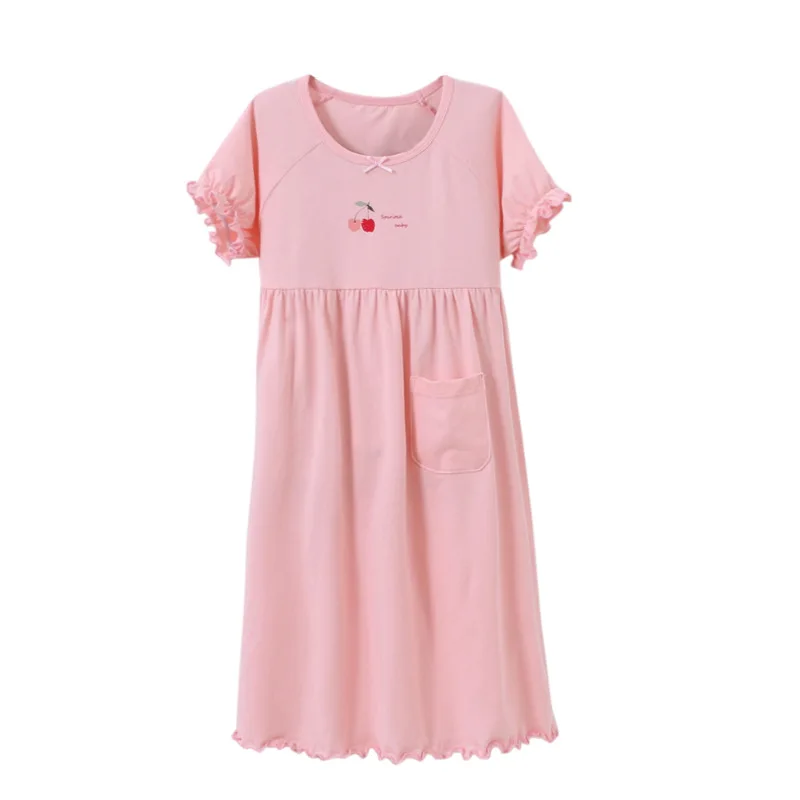 Princess nightgowns for girls cotton nightdress girls sleepwear loose dress 3
