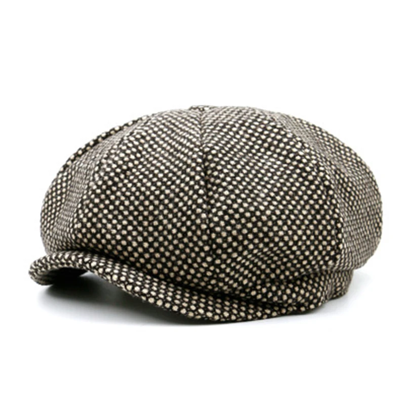 Peaky Blinders мужские береты шапка для зимы осени винтажная восьмиугольная кепка с узором в елочку Мужская Женская Теплая Повседневная в стиле Гэтсби, плоская кепка берет - Цвет: N
