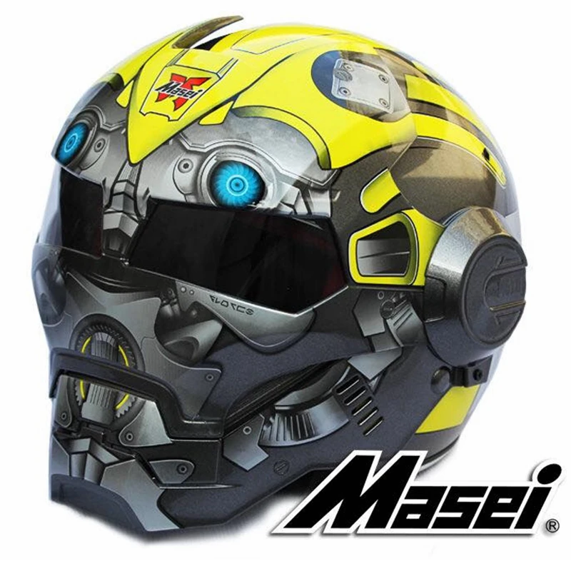 Bumblebee MASEI 610 IRONMAN железный человек шлем мотоциклетный шлем полушлем открытый шлем для мотокросса s m l xl