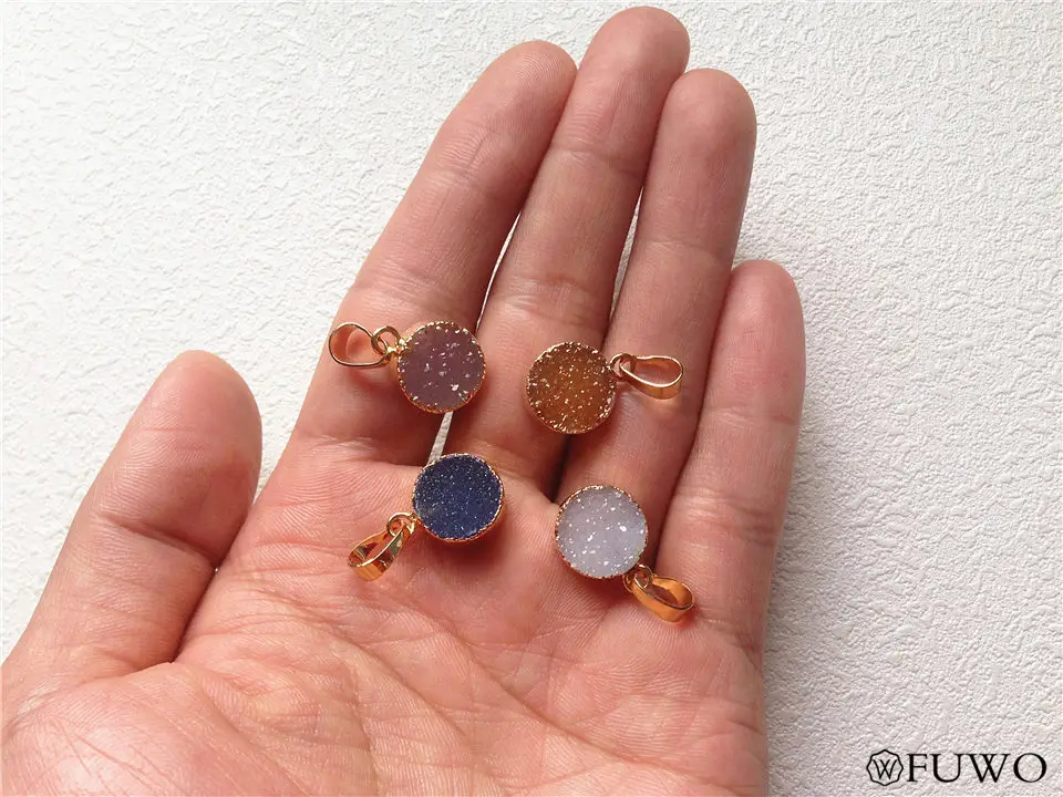 Natural Druzy Agate Pendant 11